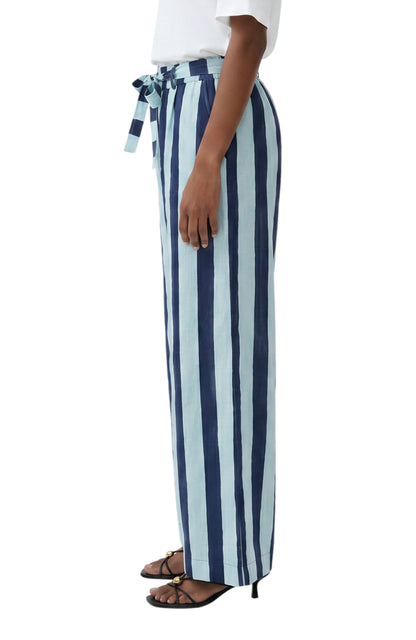 TARA PANTS - HERITAGE STRIPES MAXI BLUE