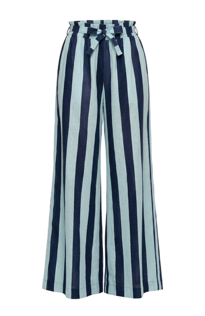 TARA PANTS - HERITAGE STRIPES MAXI BLUE