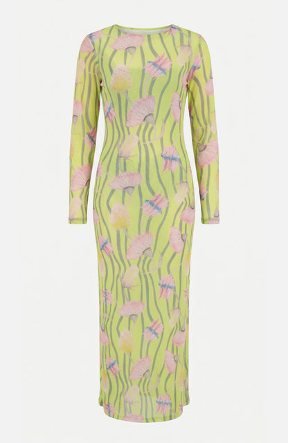 Nella’s Dress in Aussie Desert Flowers Mesh