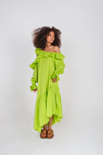 Mali Dress - Lime