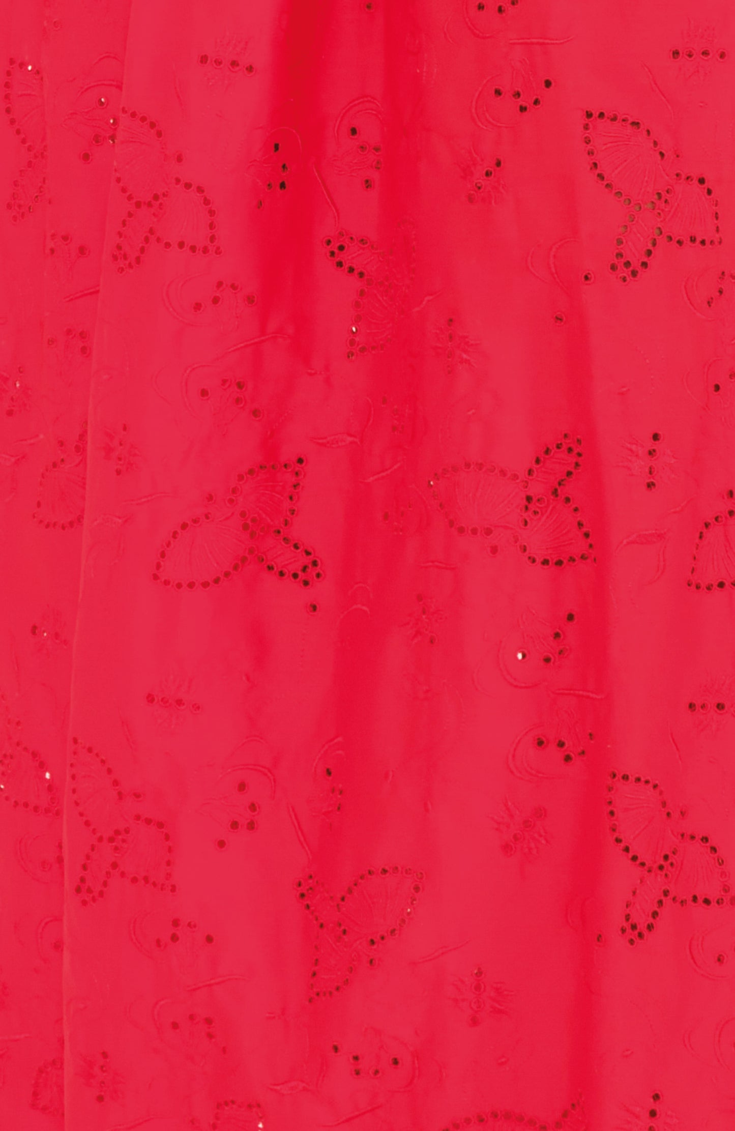 The Bustier Top in Red Bird Eyelet Cotton