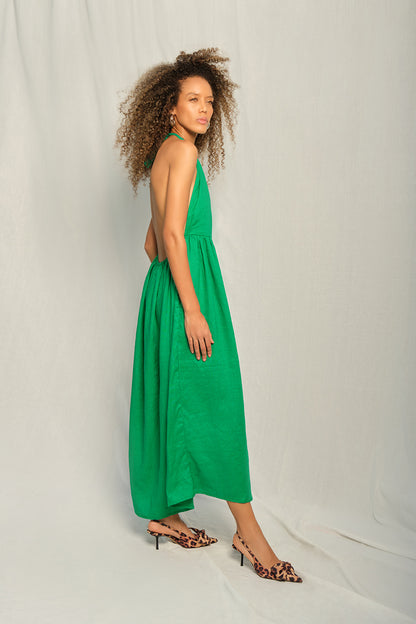 CRISANTEMOS DRESS - GREEN