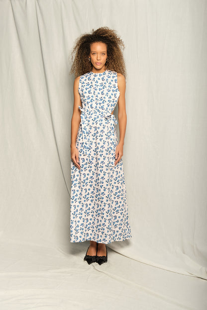 BEGONIA DRESS - DENIM FLOWERS