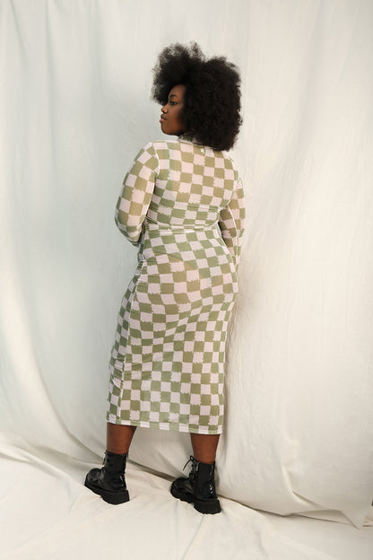 Cozy Dress - Green Check