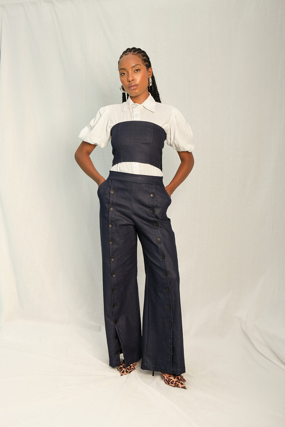 CARNATIONS PANTS - DENIM LOVELY