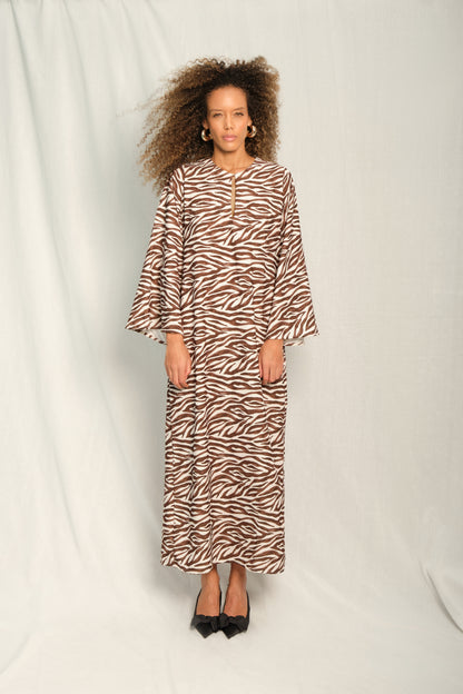 ATHENS TUNIC - BROWN ZEBRA