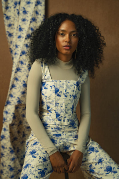 Nubian Corset - Blue Lace