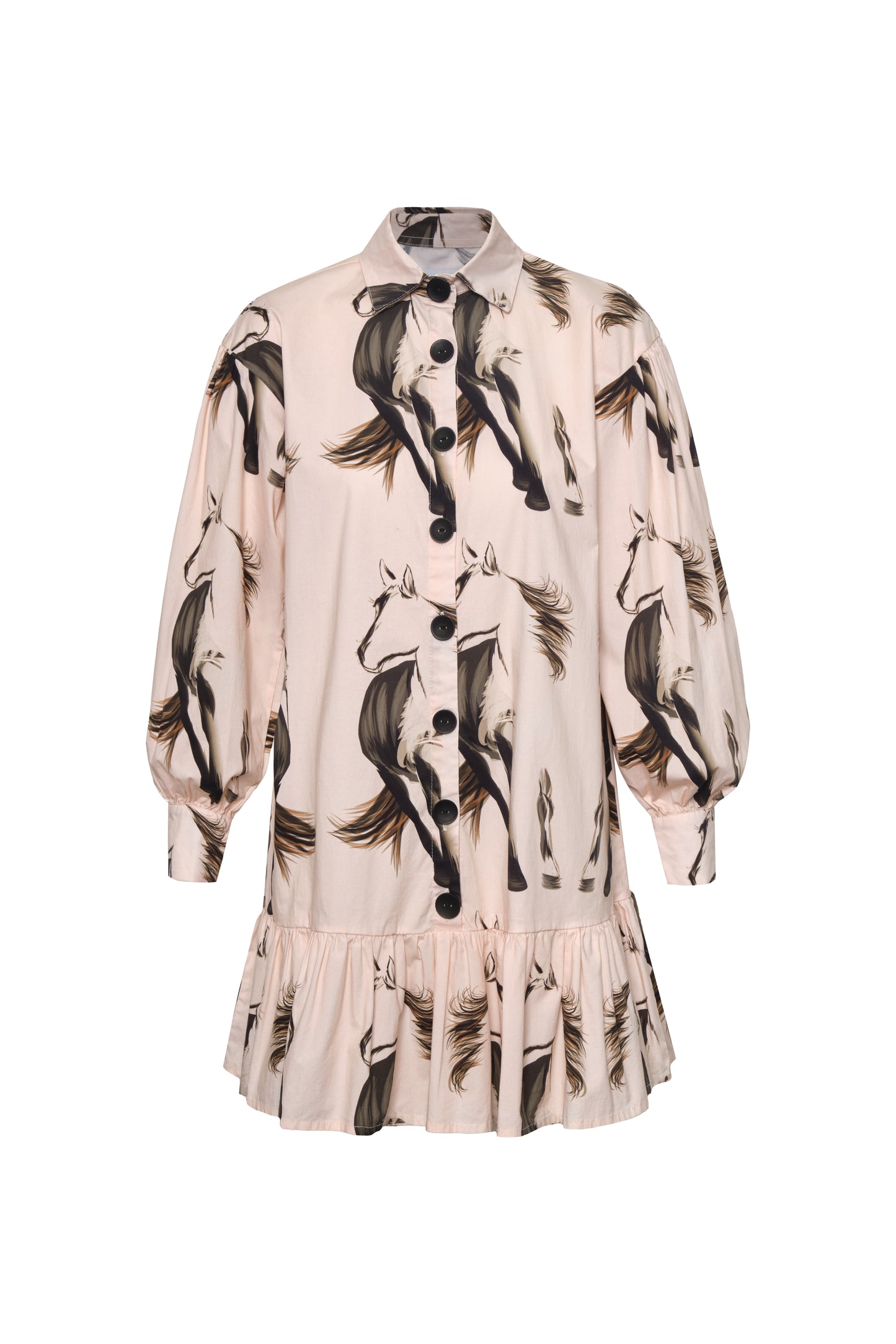 MEDELLIN DRESS - BEIGE HORSES
