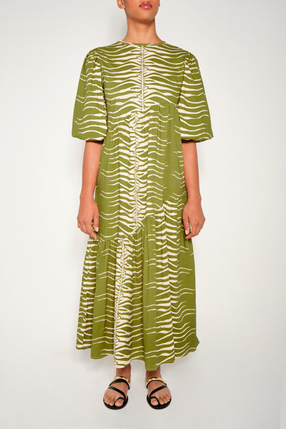 ARMENIA DRESS - GREEN SNAKE