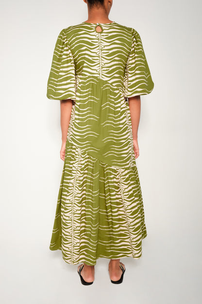 ARMENIA DRESS - GREEN SNAKE