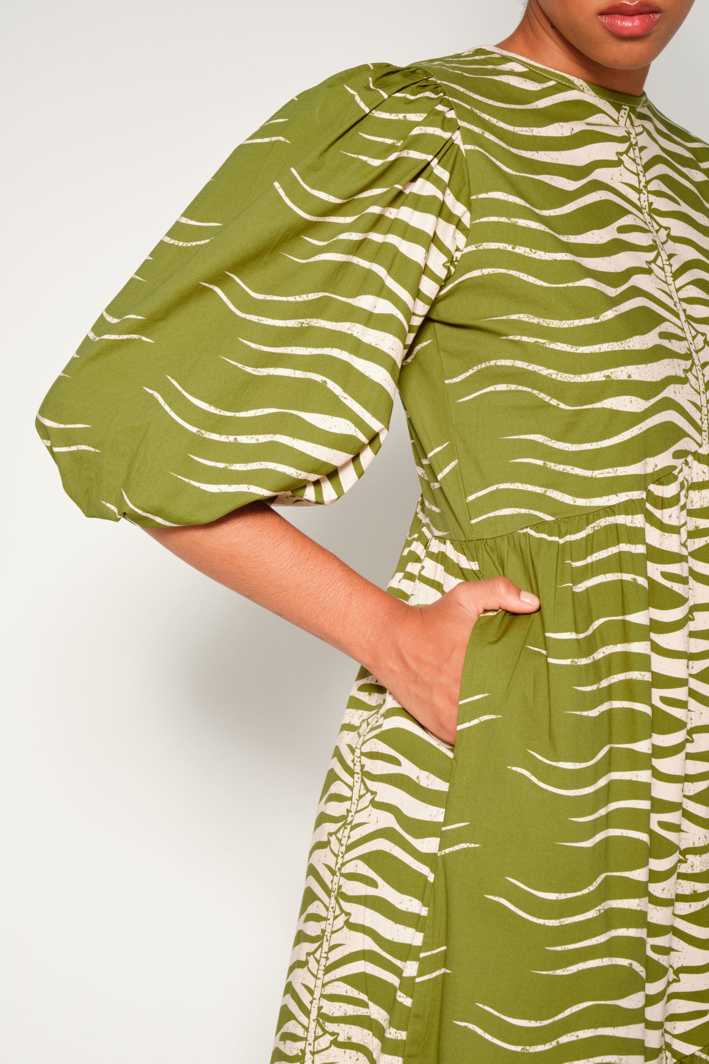 ARMENIA DRESS - GREEN SNAKE