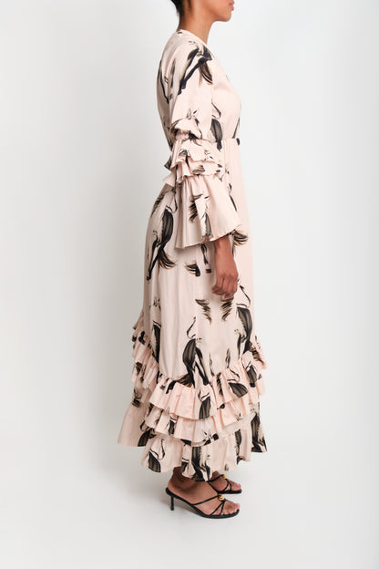 GAUCHO DRESS - BEIGE HORSES
