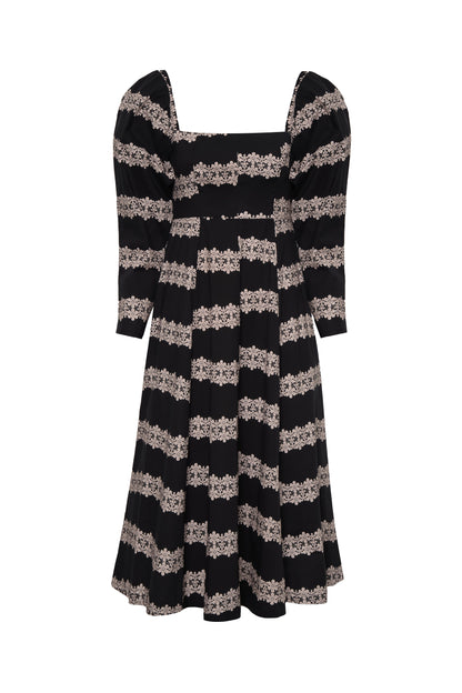 SQUARE DANCE DRESS - 2 LINES MACRAME