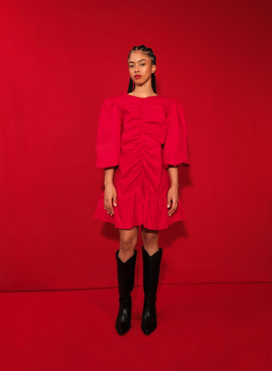 FUEGO SHORT DRESS - RED