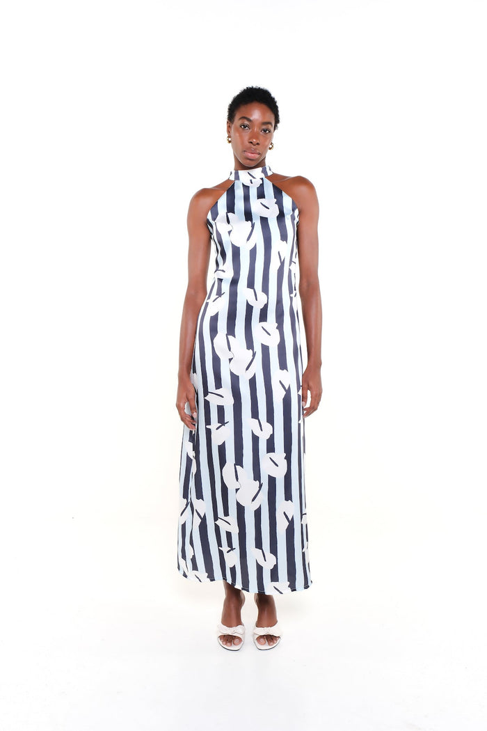 CARLA DRESS - LEGACY BLOOM BLUE