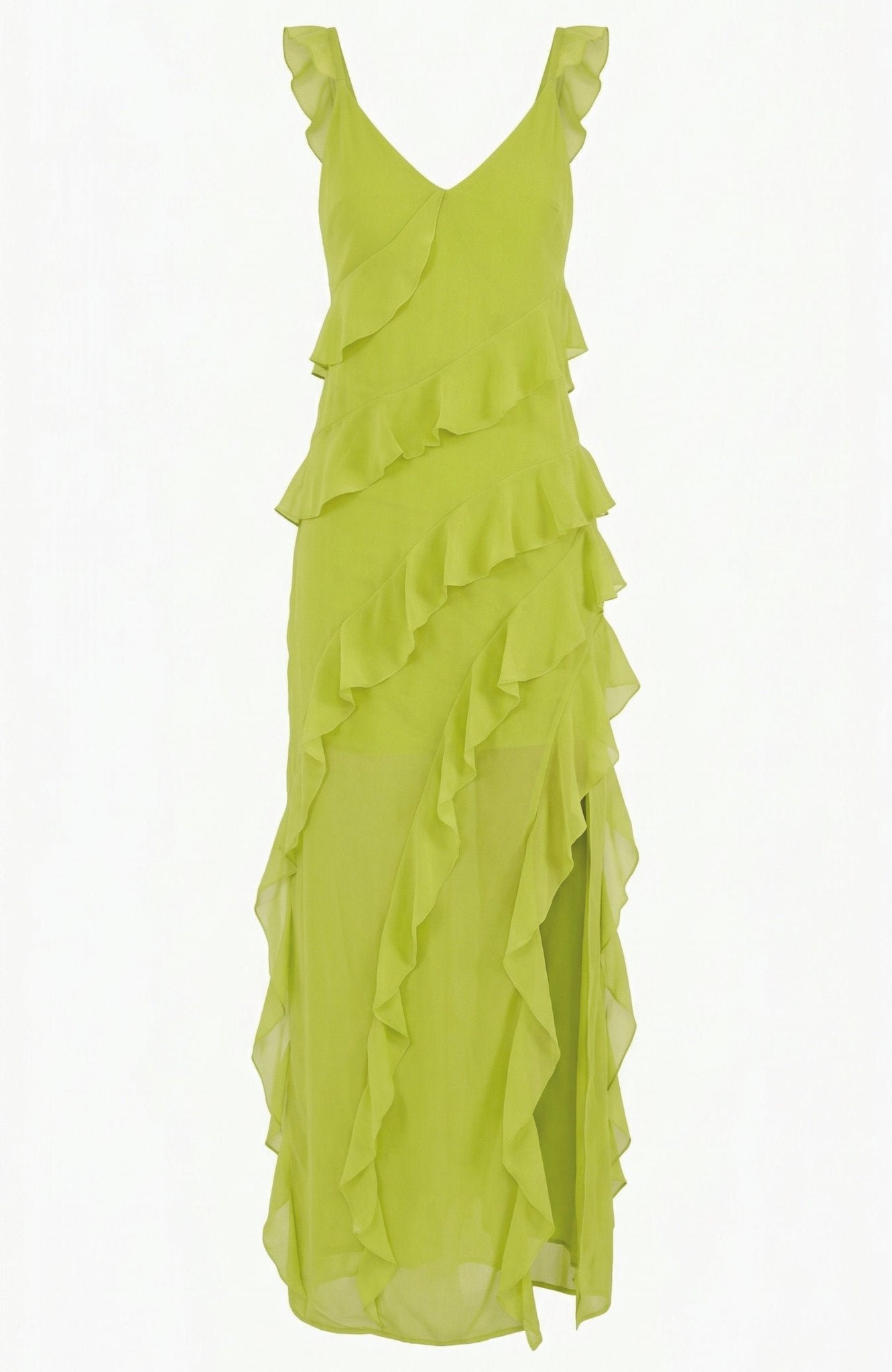 Cascade Dress in Lime Chiffon - Lulo Project
