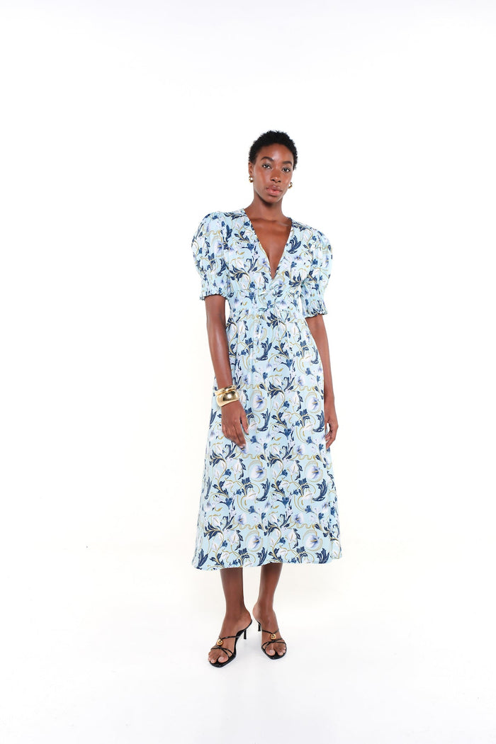 CLARA SMOCKED DRESS - COURAGE GARDEN PRINT