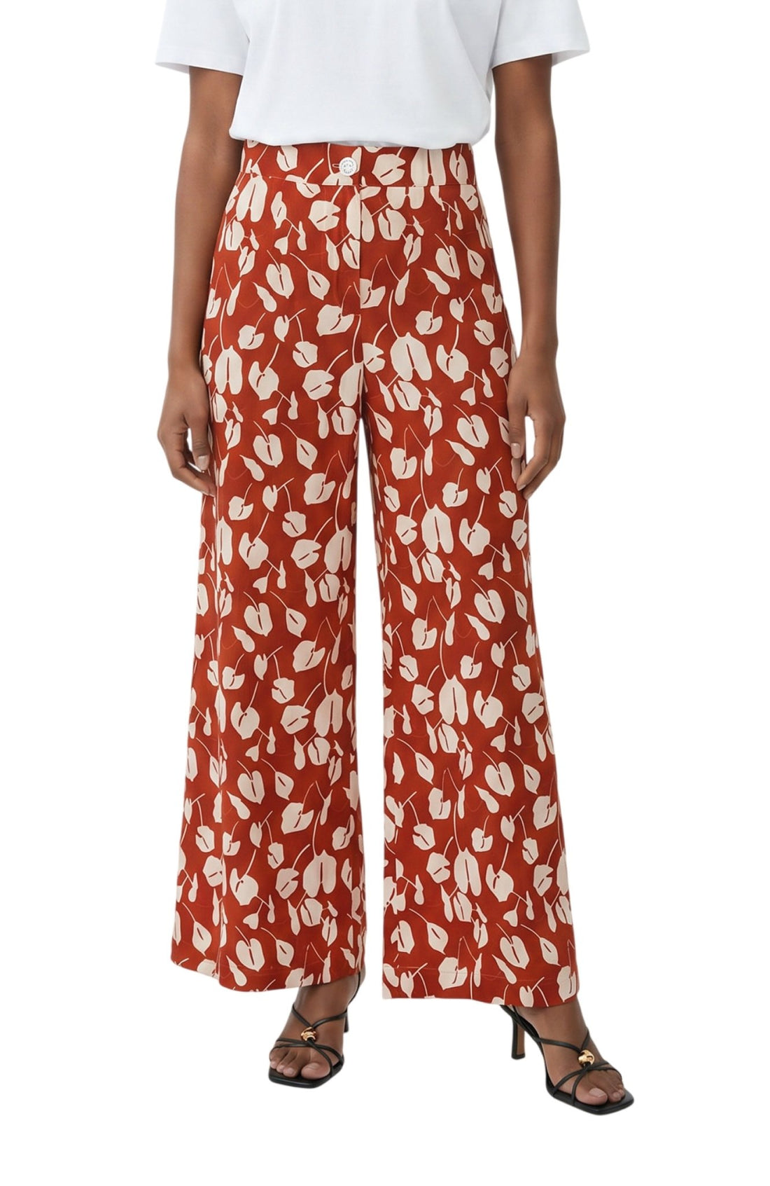 MICHELLE PANTS - BEIGE BRAVE FLORA - Lulo Project