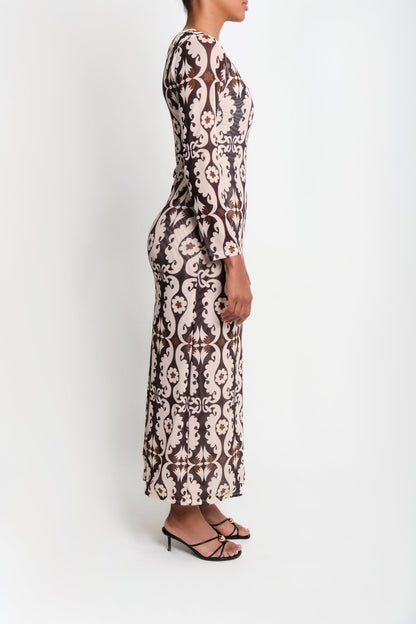 Nella Mesh Column Maxi Dress - Lulo Project
