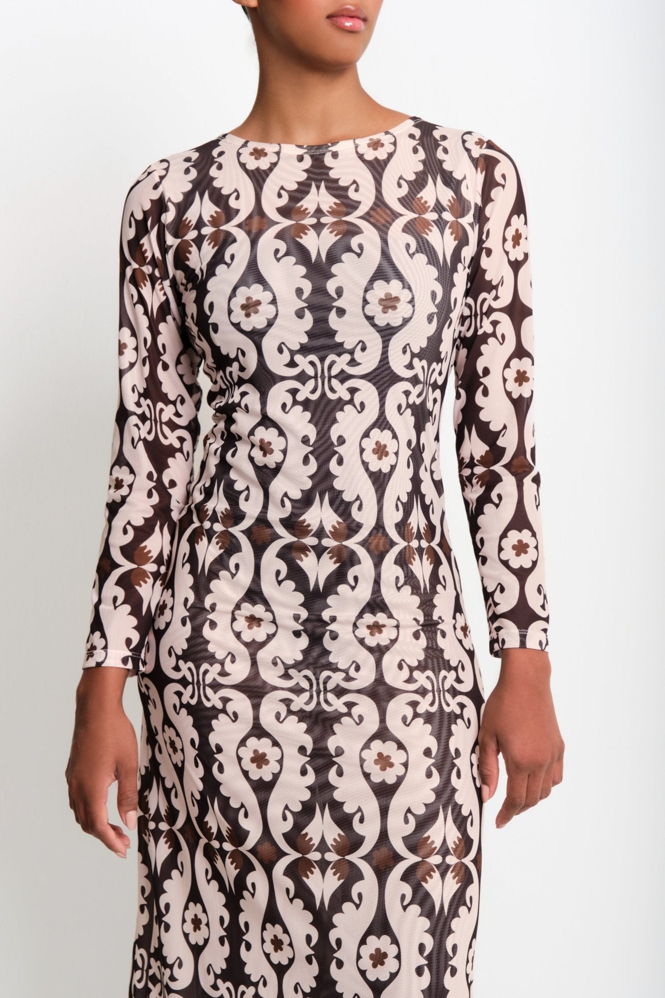 Nella Mesh Column Maxi Dress - Lulo Project