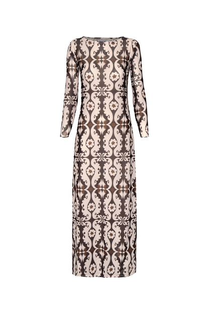 Nella Mesh Column Maxi Dress - Lulo Project