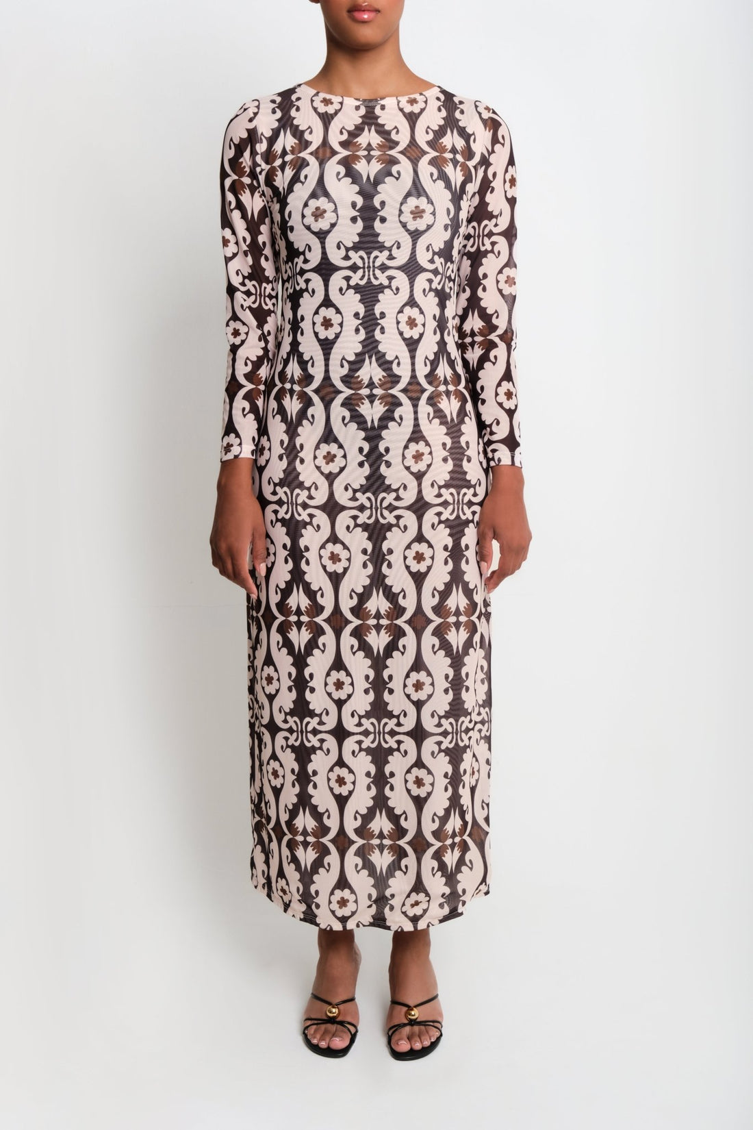 Nella Mesh Column Maxi Dress - Lulo Project