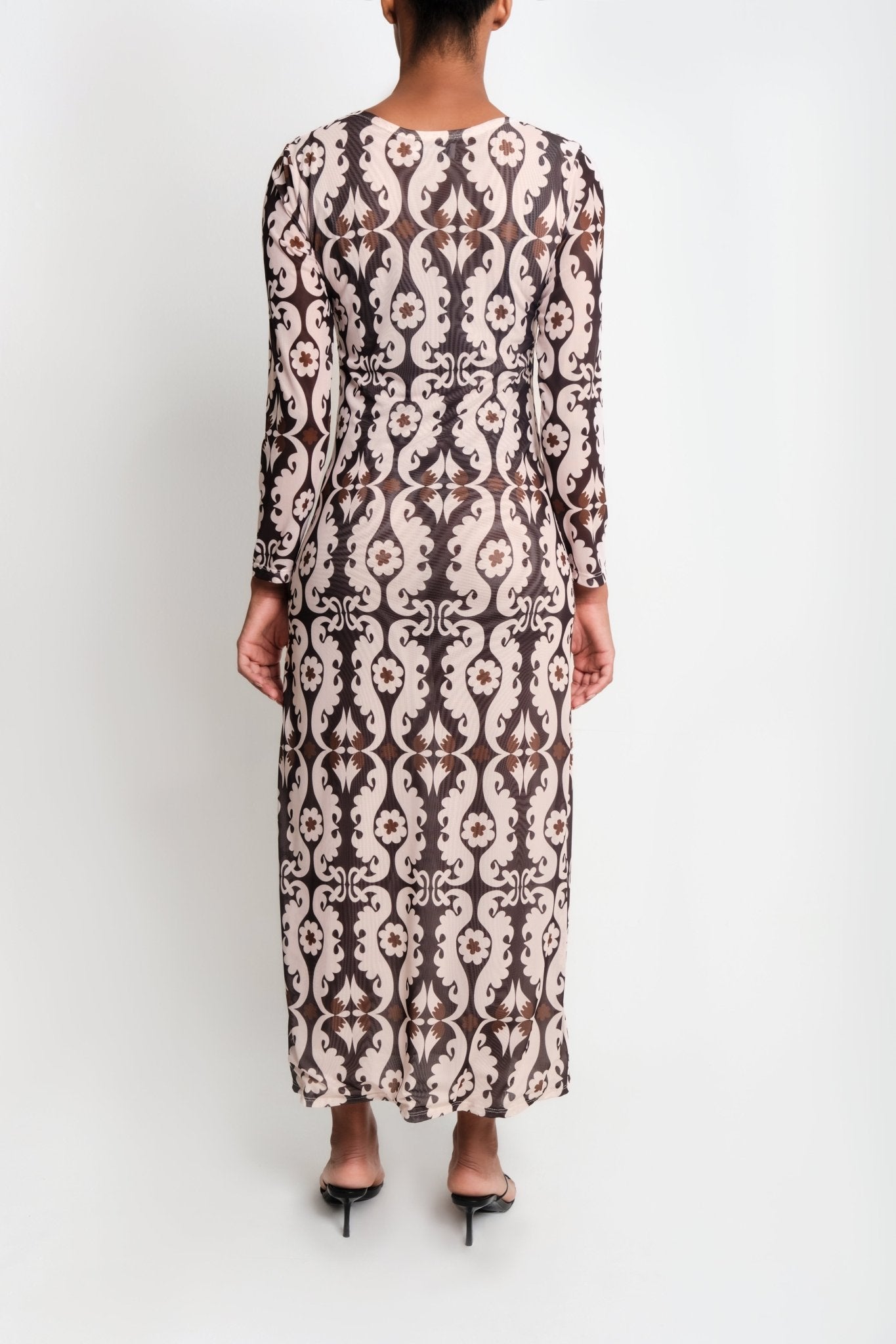 Nella Mesh Column Maxi Dress - Lulo Project