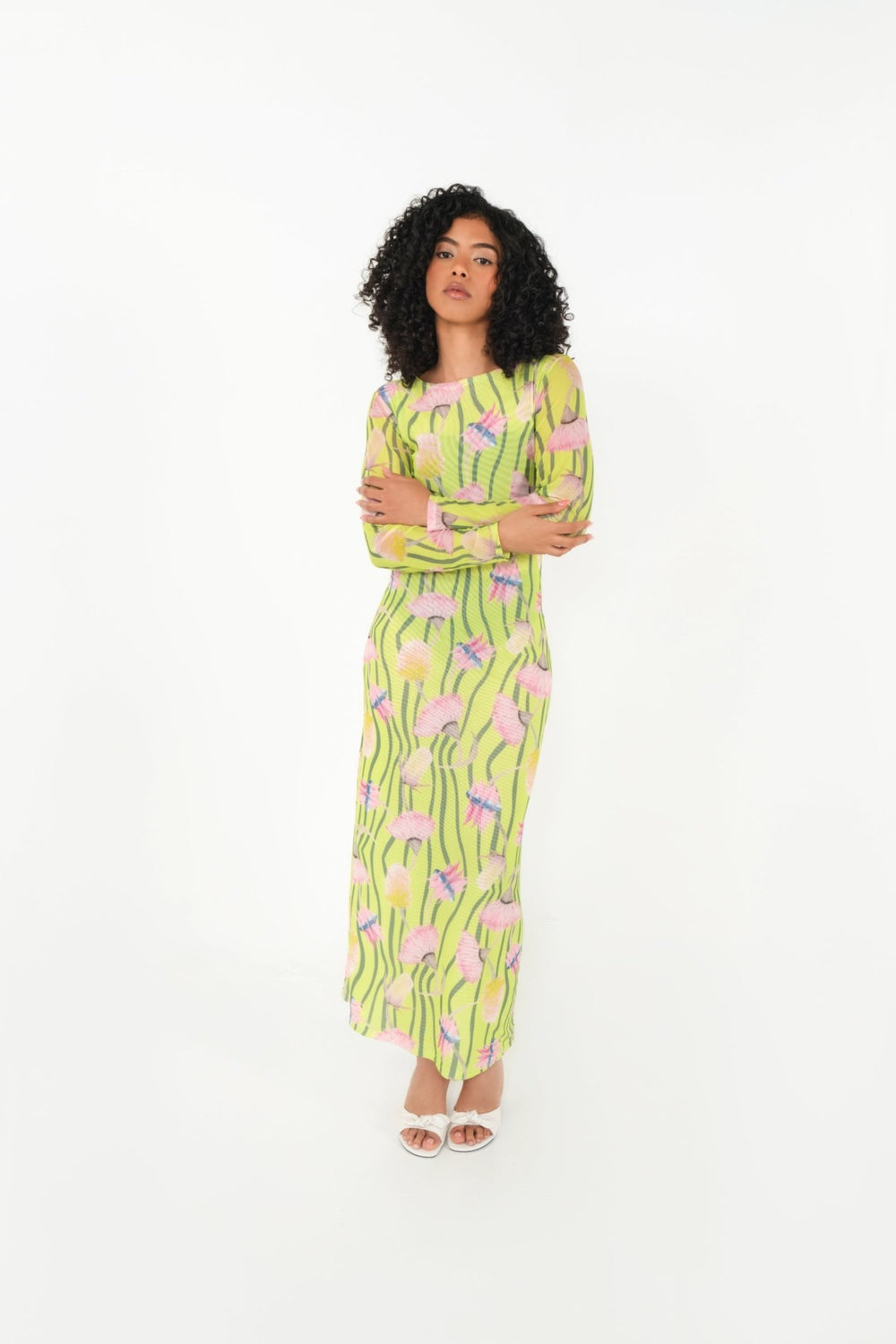 Nella’s Dress in Aussie Desert Flowers Mesh - Lulo Project