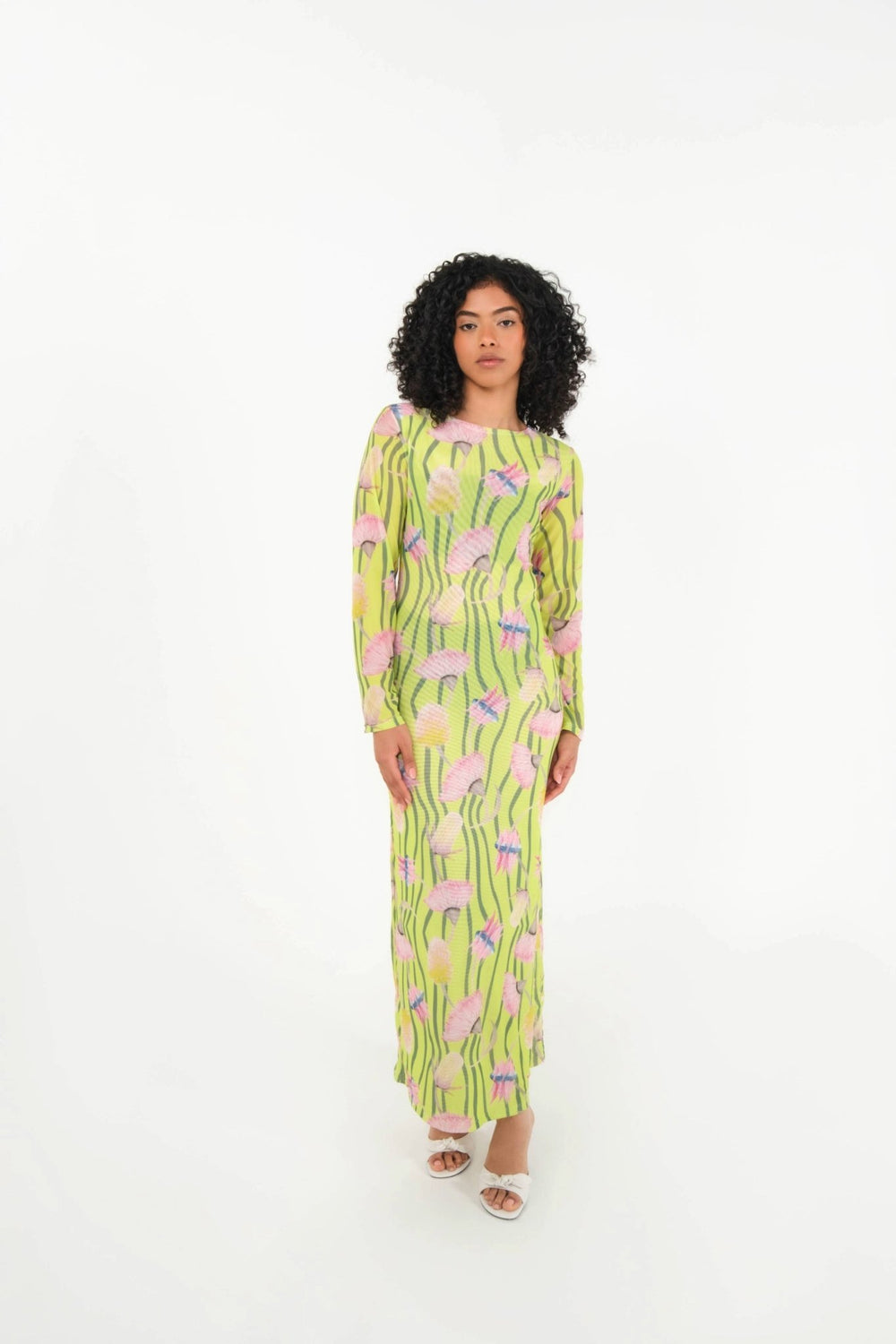 Nella’s Dress in Aussie Desert Flowers Mesh - Lulo Project