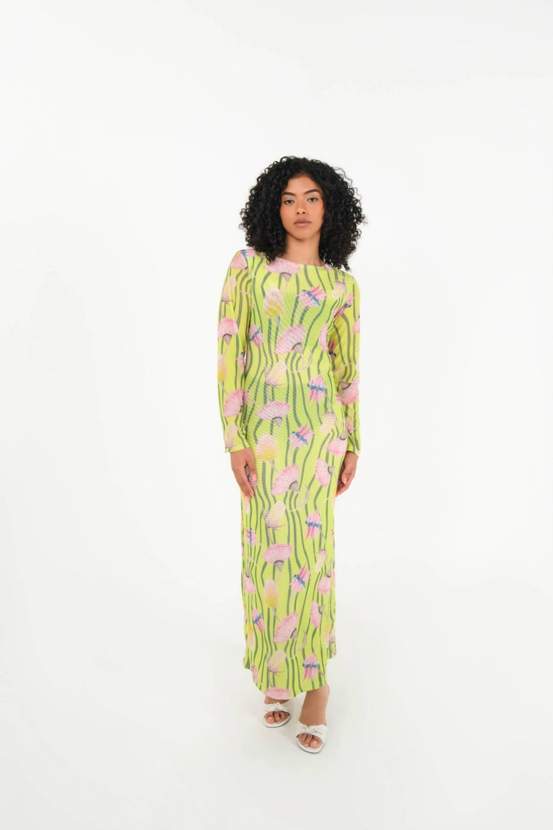 Nella’s Dress in Aussie Desert Flowers Mesh - Lulo Project