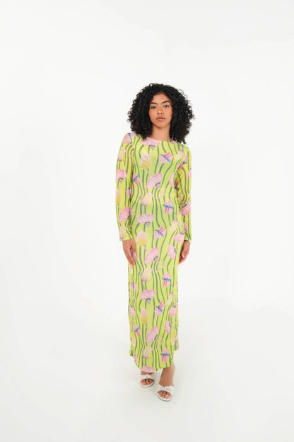 Nella’s Dress in Aussie Desert Flowers Mesh - Lulo Project