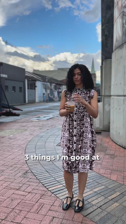 Signal Dress in Floral Print – Flattering Midi Dress with Puff Sleeves | The Lulo Project