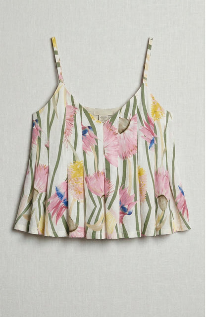 Reef Top in Aussie Desert Flowers Linen - Lulo Project