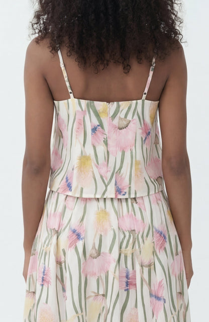 Reef Top in Aussie Desert Flowers Linen - Lulo Project