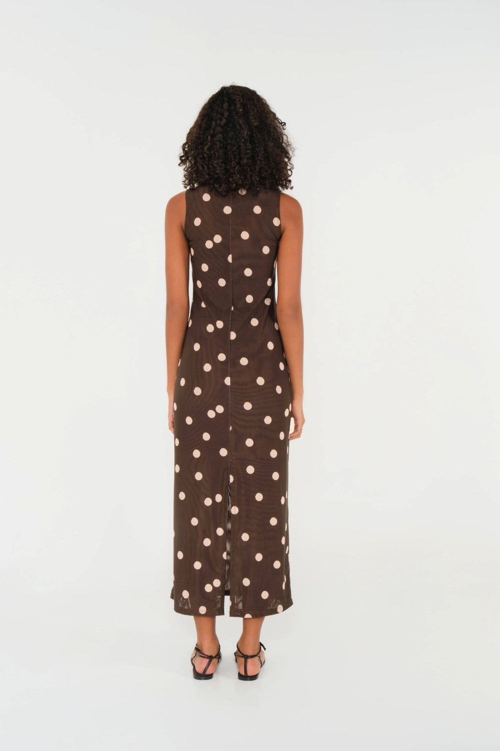 Salty Dress in Brown Polka Dot Mesh (Copy) - Lulo Project