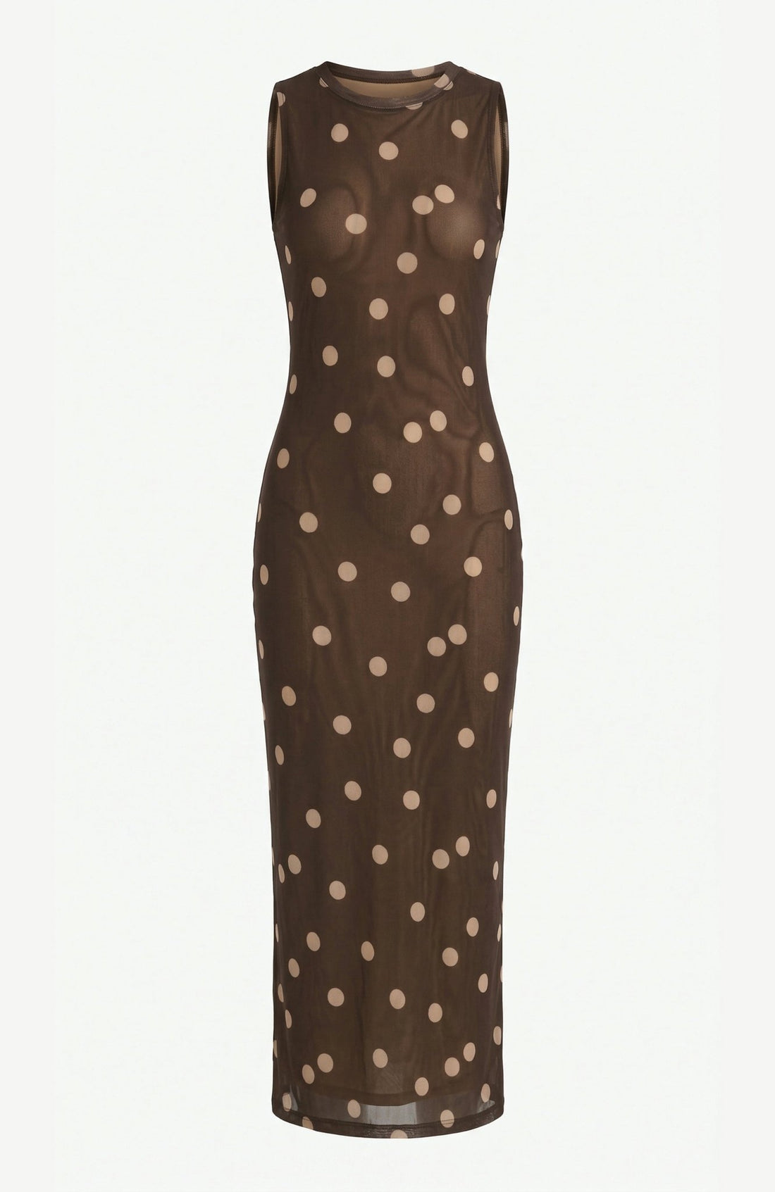 Salty Dress in Brown Polka Dot Mesh (Copy) - Lulo Project