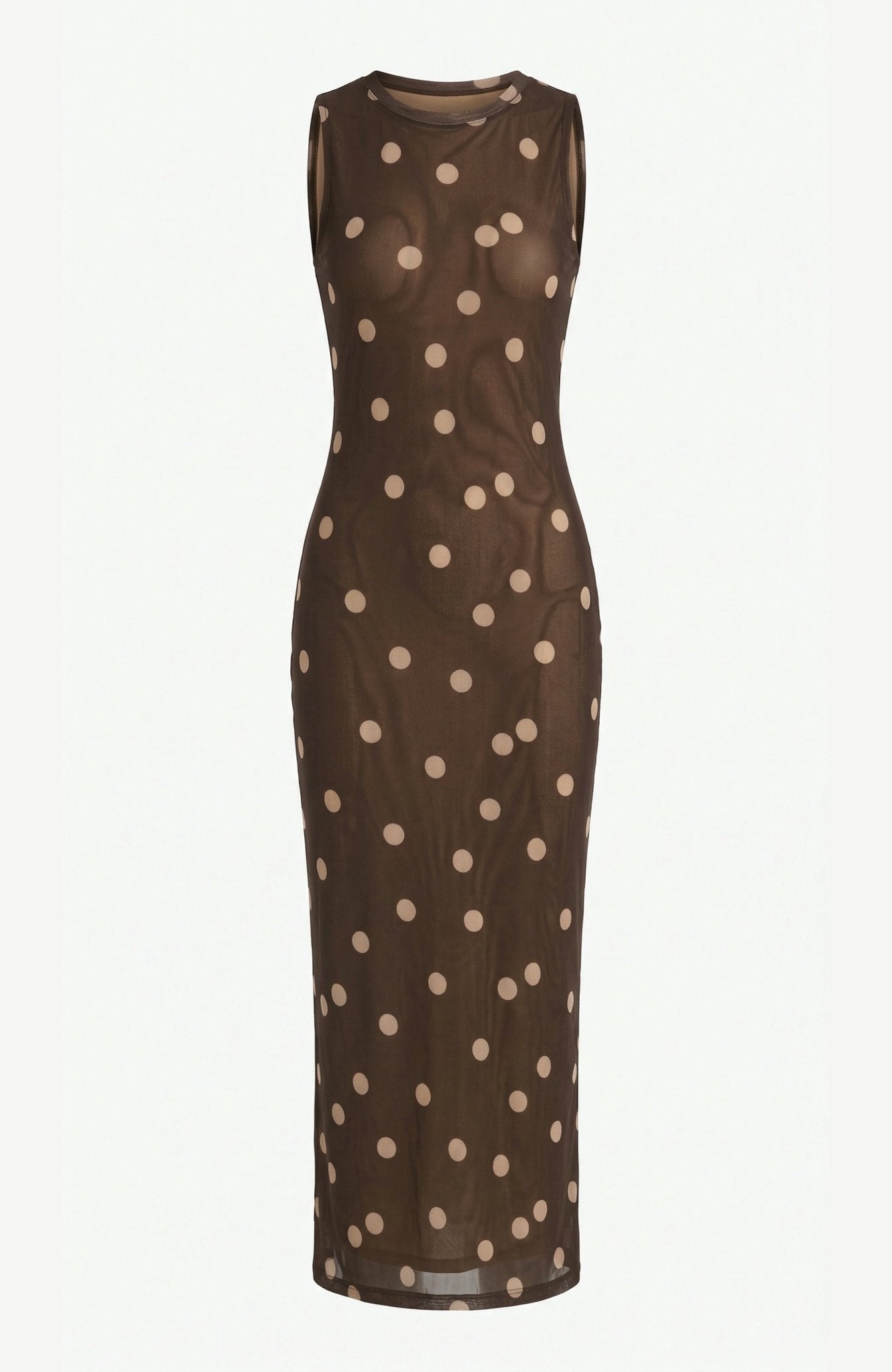 Salty Dress in Brown Polka Dot Mesh (Copy) - Lulo Project