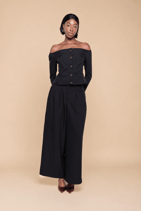 SANDSTONE PANTS – BLACK CREPE - Lulo Project
