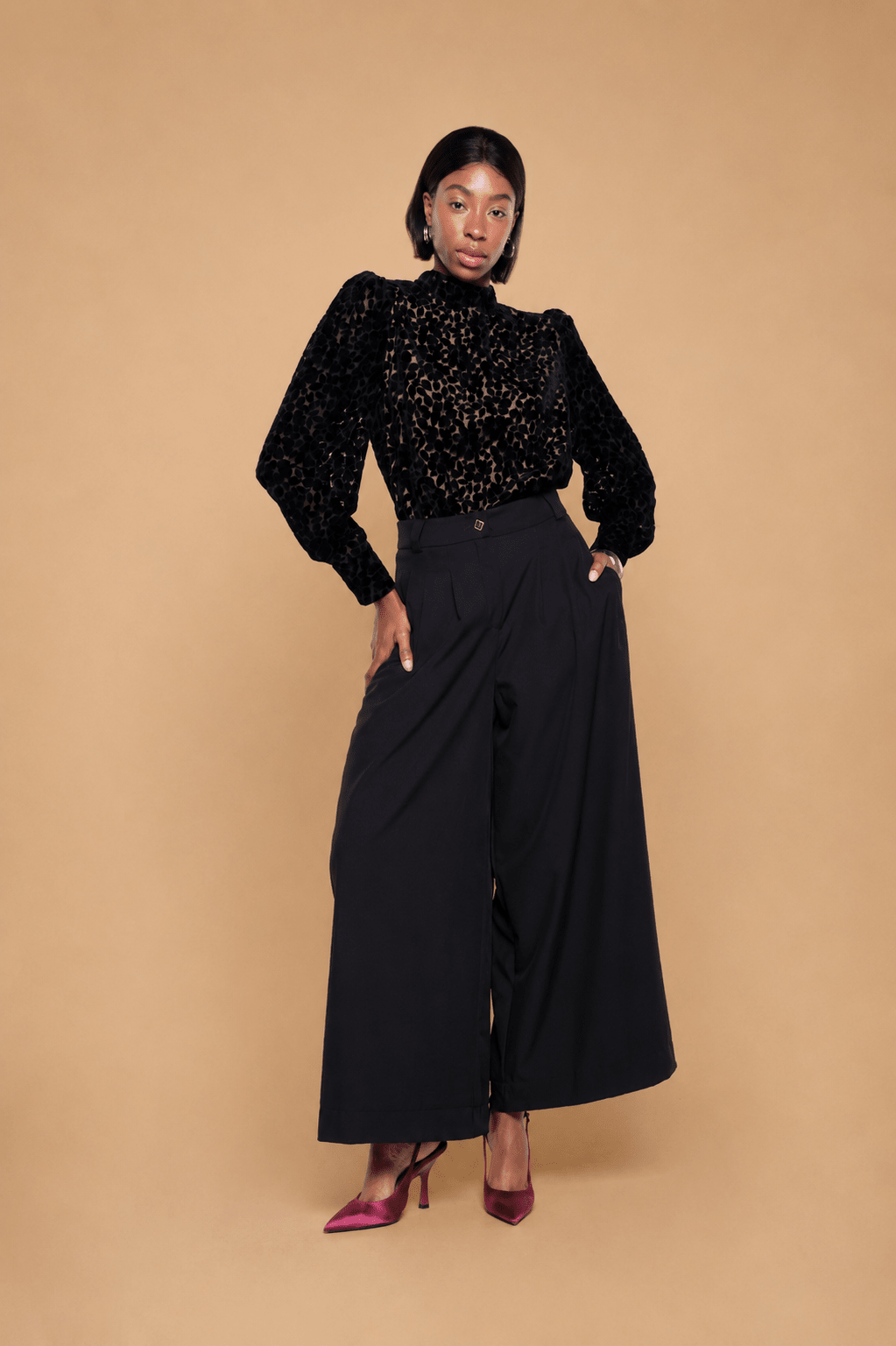 SANDSTONE PANTS – BLACK CREPE - Lulo Project