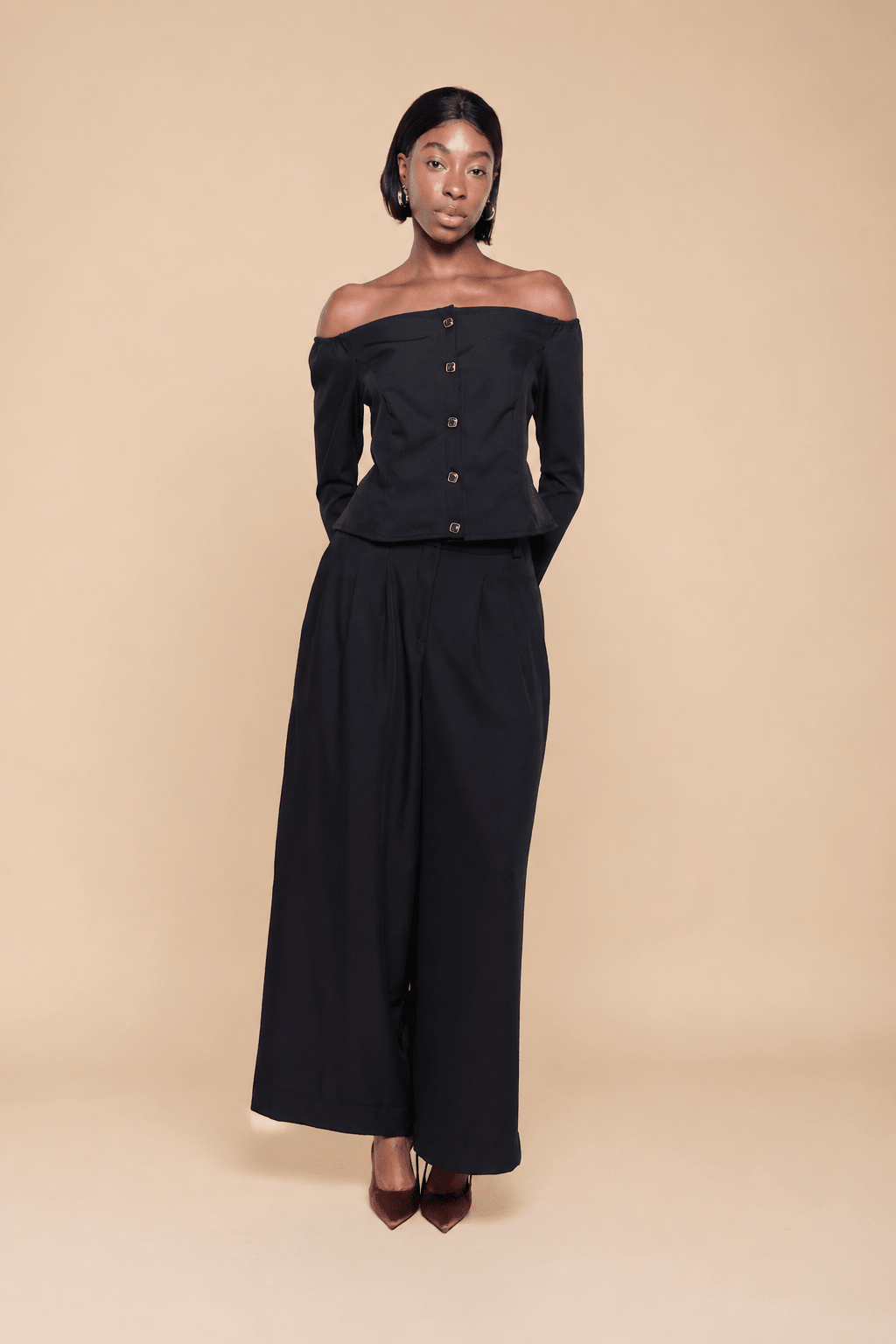 SILENCIO BLOUSE – BLACK CREPE - Lulo Project