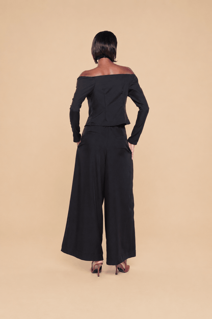 SILENCIO BLOUSE – BLACK CREPE - Lulo Project
