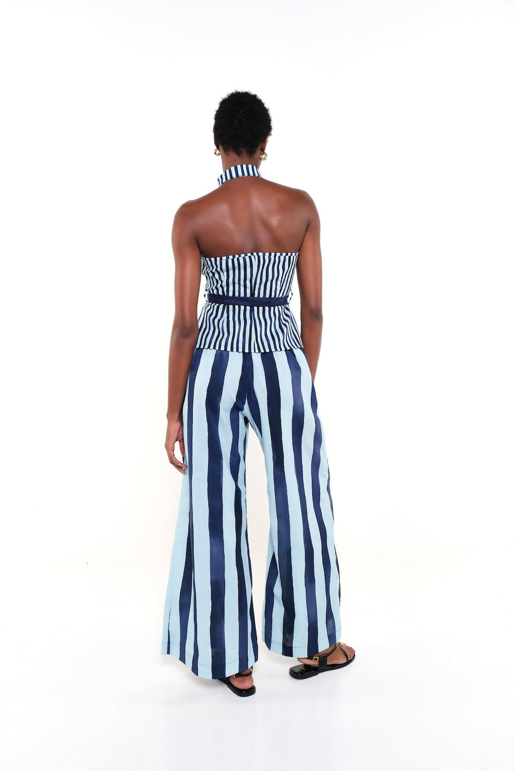 TARA PANTS - HERITAGE STRIPES MAXI BLUE - Lulo Project