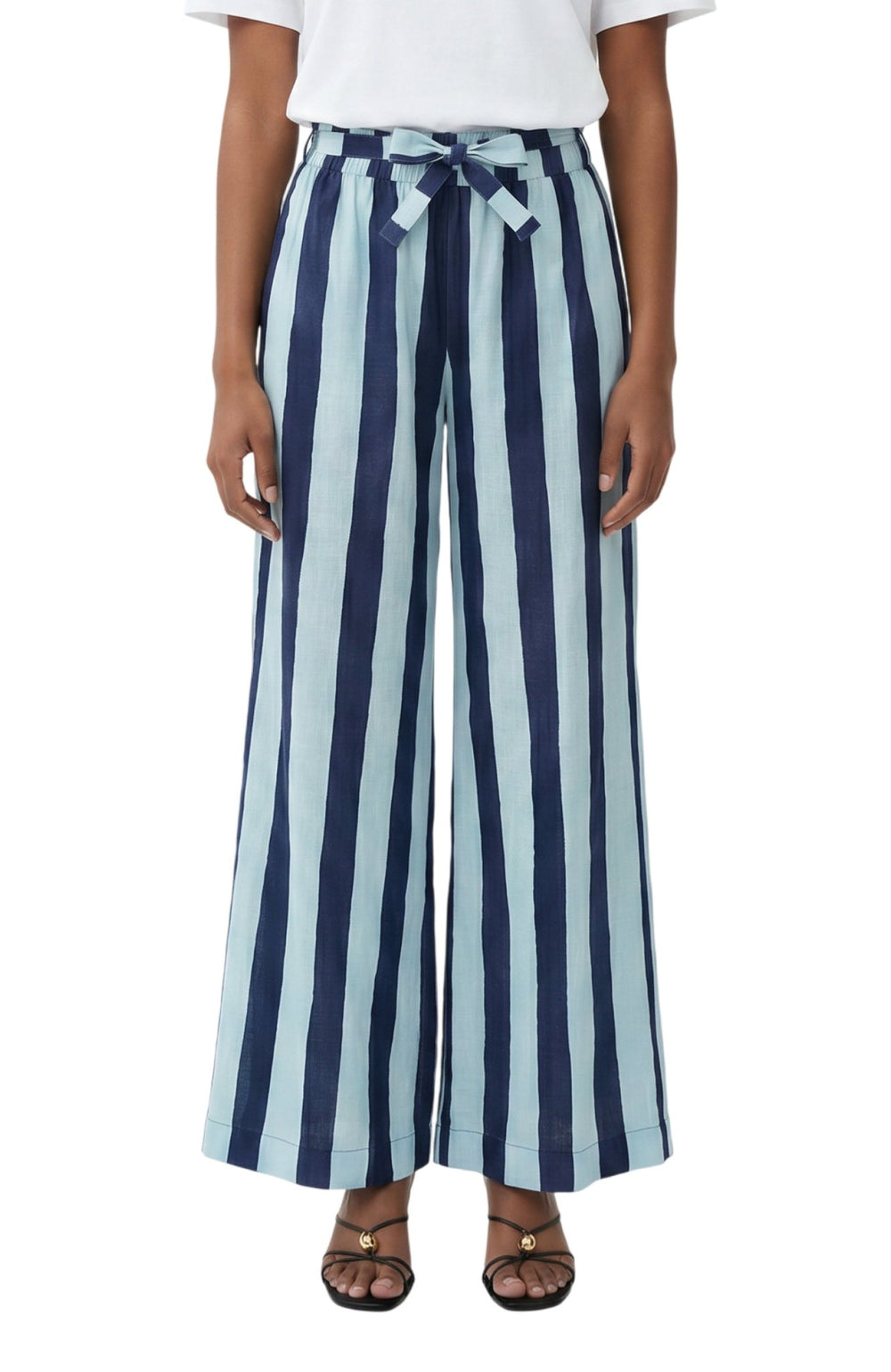TARA PANTS - HERITAGE STRIPES MAXI BLUE - Lulo Project