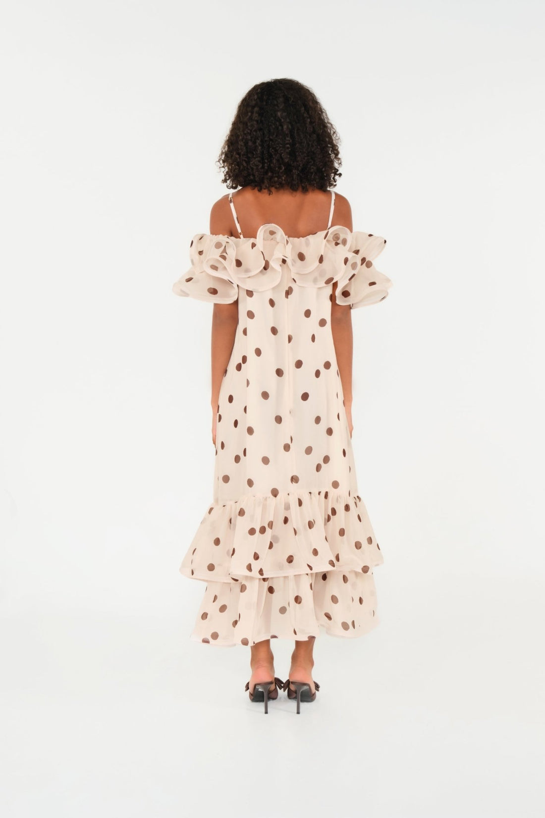 The Barefoot Maxi Dress in Cream Polka Dot - Lulo Project