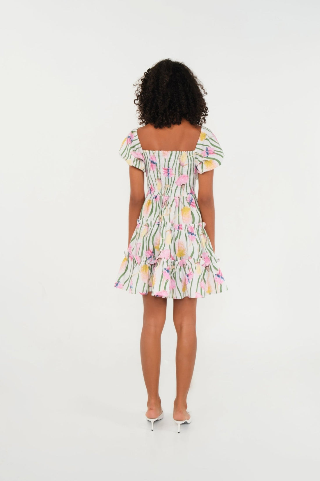The Bloom Mini Dress in Aussie Desert Flowers Poplin - Lulo Project