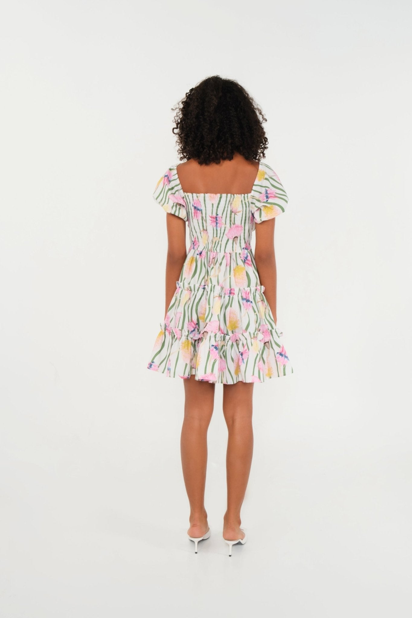 The Bloom Mini Dress in Aussie Desert Flowers Poplin - Lulo Project