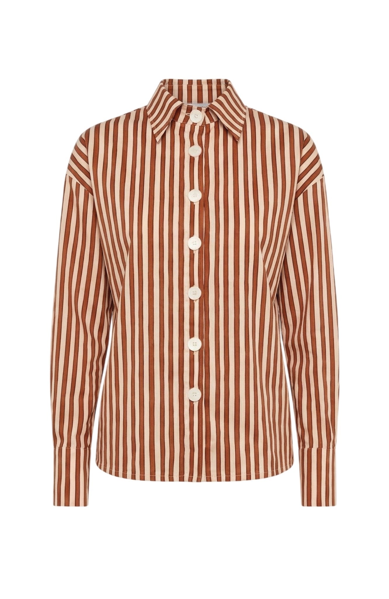 THE CEREMONY SHIRT - HERITAGE STRIPES MAXI RED - Lulo Project