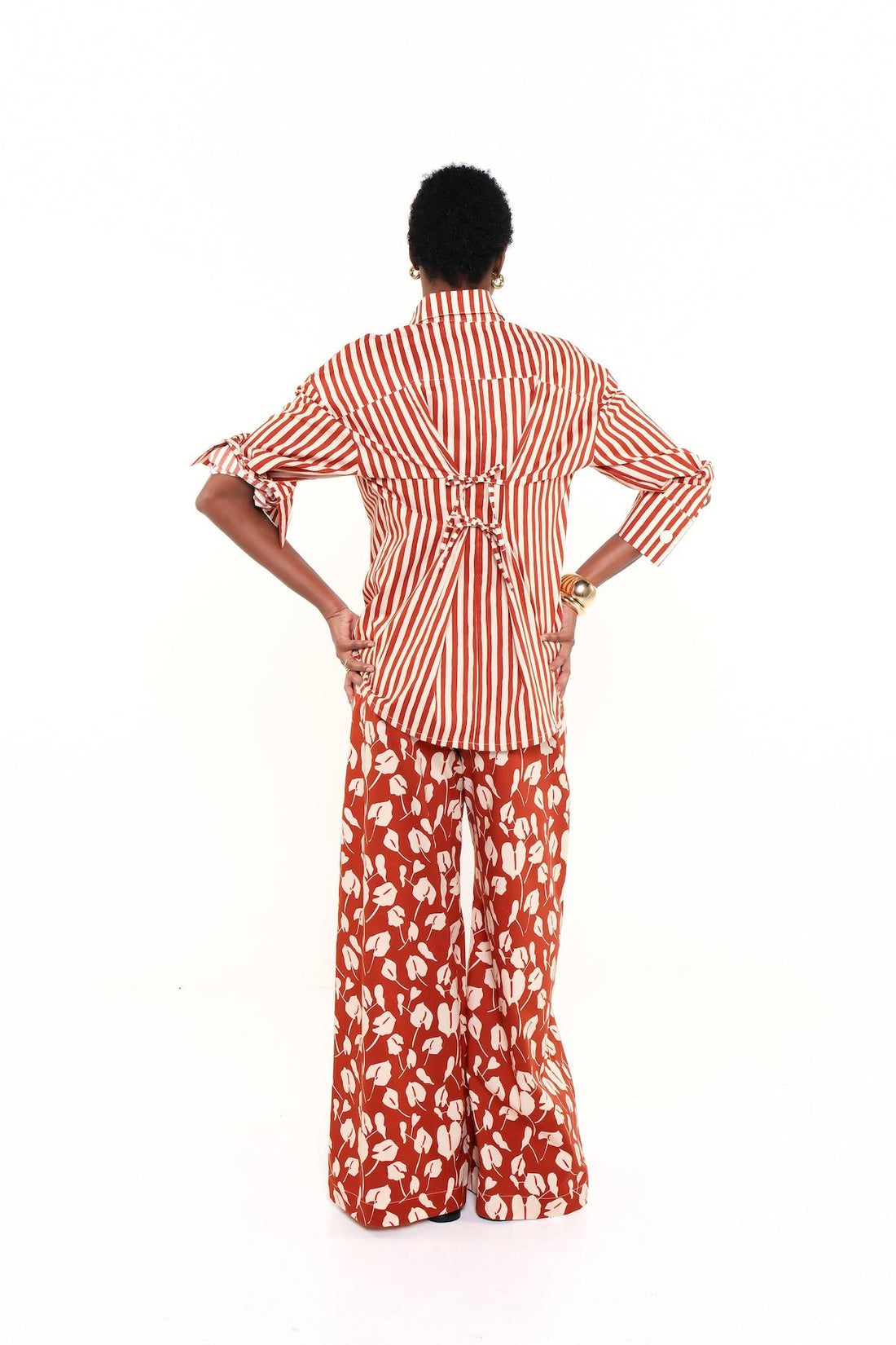 THE CEREMONY SHIRT - HERITAGE STRIPES MAXI RED - Lulo Project