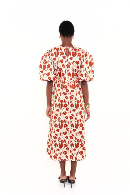 THE DAWN DRESS - RED BRAVE FLORA - Lulo Project
