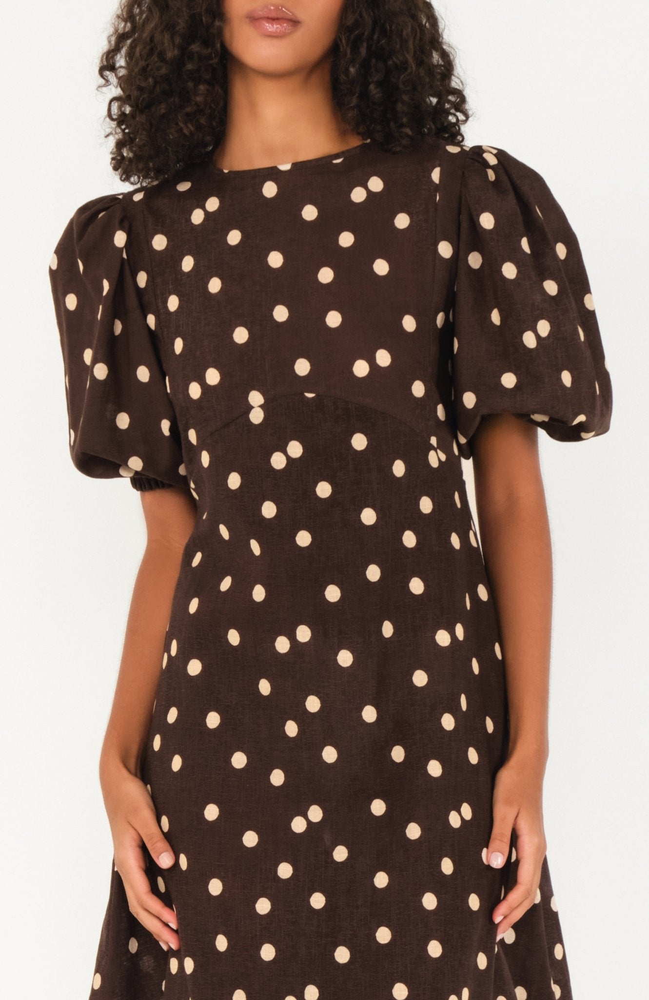 Dawn Dress – Polka Dot Fit & Flare Midi